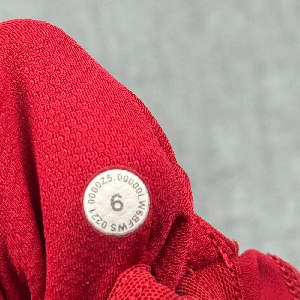 Lululemon Leggings Womens 6 Red Pace Rival High Rise Crop 22